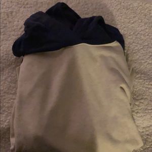 Old navy side slit oatmeal and blue hoodie